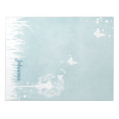 Dandelionen, vlinders en blauwe hemden notitieblok (Voorkant)