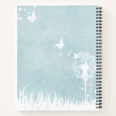 Dandelionen, vlinders en blauwe hemden notitieboek (Achterkant)