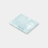 Dandelionen, vlinders en blauwe hemden post-it® notes (Schuin)