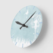 Dandelionen, vlinders en blauwe hemden ronde klok (Hoek)