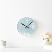 Dandelionen, vlinders en blauwe hemden ronde klok (Huis)