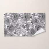 Dandelionen, zwart-wit bad handdoek (Handdoek)