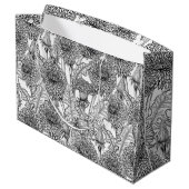 Dandelionen, zwart-wit groot cadeauzakje (Achterkant Gekanteld)