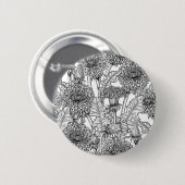 Dandelionen, zwart-wit ronde button 5,7 cm (Voorkant /achterkant)