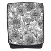 Dandelionen, zwart-wit rugtassen (Voorkant)