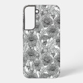 Dandelionen, zwart-wit samsung galaxy hoesje (Achterkant)