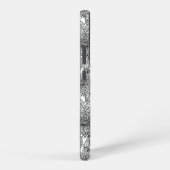 Dandelionen, zwart-wit samsung galaxy hoesje (Rechterkant)