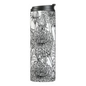 Dandelionen, zwart-wit thermosbeker (Gedraaid links)