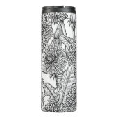 Dandelionen, zwart-wit thermosbeker (Achterkant)