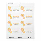 Dandelions Adresetiketten Etiket (Full Sheet)