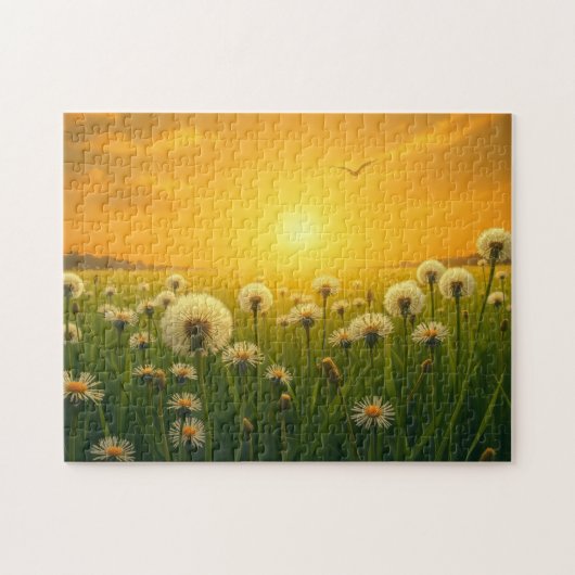 Dandelion's at sunset legpuzzel (Horizontaal)