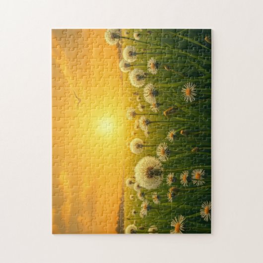 Dandelion's at sunset legpuzzel (Verticaal)