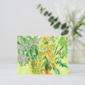 Dandelions Bird Cherry Summer Flowers Floral Art Briefkaart (Staand voorkant)