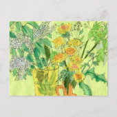 Dandelions Bird Cherry Summer Flowers Floral Art Briefkaart (Voorkant)