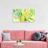 Dandelions Bird Cherry Summer Flowers Floral Art P Canvas Afdruk (Insitu (Woonkamer))