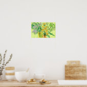 Dandelions Bird Cherry Summer Flowers Floral Art P Poster (Keuken)