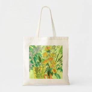 Dandelions Bird Cherry Summer Flowers Floral Art Tote Bag