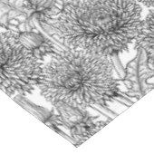 Dandelions, black and white tafelkleed (Gekanteld)