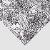 Dandelions, black and white tissuepapier (Detail)