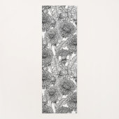 Dandelions, black and white yogamat (Voorkant)