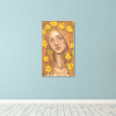 Dandelions Bloom, ballonmeisjes kunstschilders Canvas Afdruk (Insitu (Houten vloer))