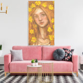 Dandelions Bloom, ballonmeisjes kunstschilders Canvas Afdruk (Insitu (Woonkamer))