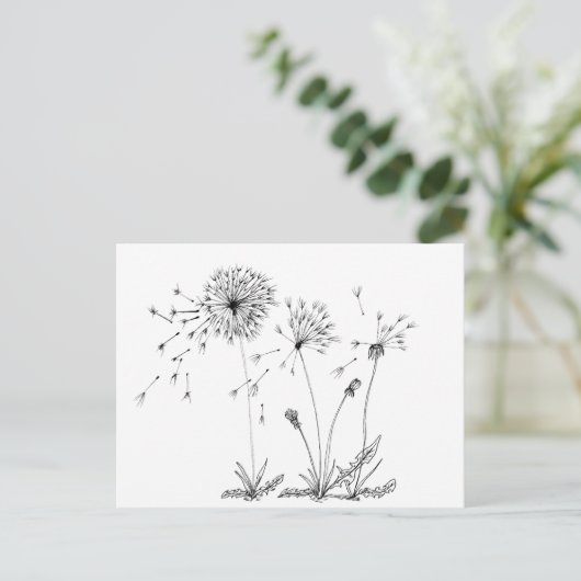 Dandelions Briefkaart (Staand voorkant)