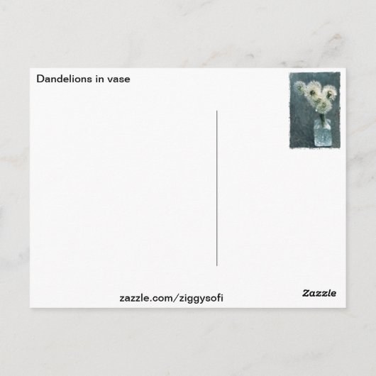 Dandelions Briefkaart (Achterkant)