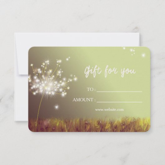 Dandelions Business Gift Certificate (Voorkant)