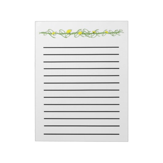 Dandelions Dark Lined Notitieblok (Linkerzijde)