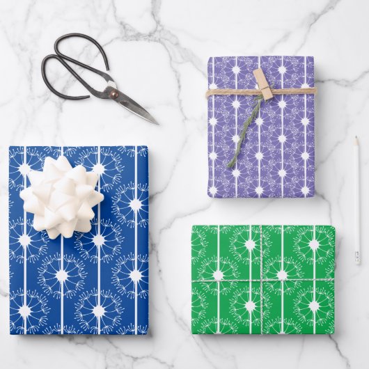 Dandelions Design Wrapping Paper Sheets (Voorkant)