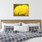 Dandelions droom. gele wilde bloem canvas afdruk (Insitu (Slaapkamer))