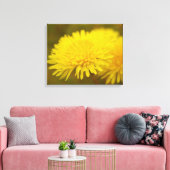 Dandelions droom. gele wilde bloem canvas afdruk (Insitu (Woonkamer))