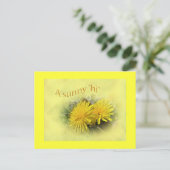 Dandelions - Een zonnige Hi Briefkaart (Staand voorkant)