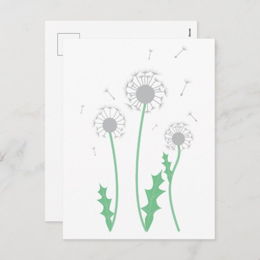 Dandelions Feestdagenkaart (Voorkant / Achterkant)