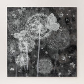 Dandelions Field - Black White Art Collectie Legpuzzel (Verticaal)