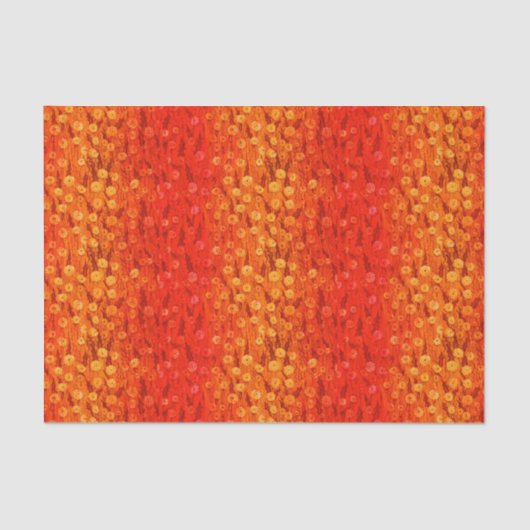 Dandelions Field Summer Flowers Red Sinaasappel Om Tissuepapier (Voorkant)