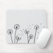 Dandelions Flowers Pappus Spores Gray Muismat (Met muis)