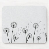 Dandelions Flowers Pappus Spores Gray Muismat (Voorkant)