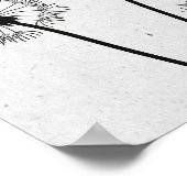 Dandelions Flowers Pappus Spores Gray Poster (Hoek)