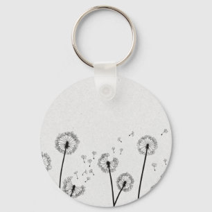 Dandelions Flowers Pappus Spores Gray Sleutelhanger