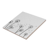 Dandelions Flowers Pappus Spores Gray Tegeltje (Zijkant)