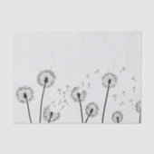 Dandelions Flowers Pappus Spores Gray Tissuepapier (Voorkant)