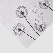 Dandelions Flowers Pappus Spores Gray Tissuepapier (Detail)