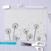 Dandelions Flowers Pappus Spores Gray Tissuepapier (Craft)