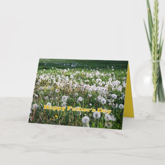 Dandelions Happy Vaderdag Humor Kaart (Voorkant)