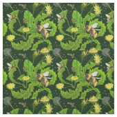Dandelions in bijen - Stof (Swatch)