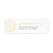 Dandelions Love Cute Summer Weddenschappen Adreset Etiket (Voorkant)