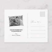 Dandelions Love Heart 4 Multi Photo Save Date Aankondigingskaart (Achterkant)