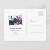 Dandelions Love Heart 4 Multi Photo Save Date Aankondigingskaart (Achterkant)